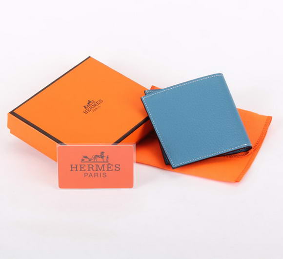 Cheap Fake Hermes MC Socrate Wallet H6002 Blue - Click Image to Close